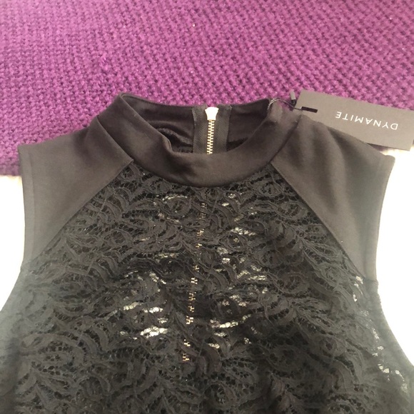 Dynamite mock necklace lace top - Picture 2 of 4